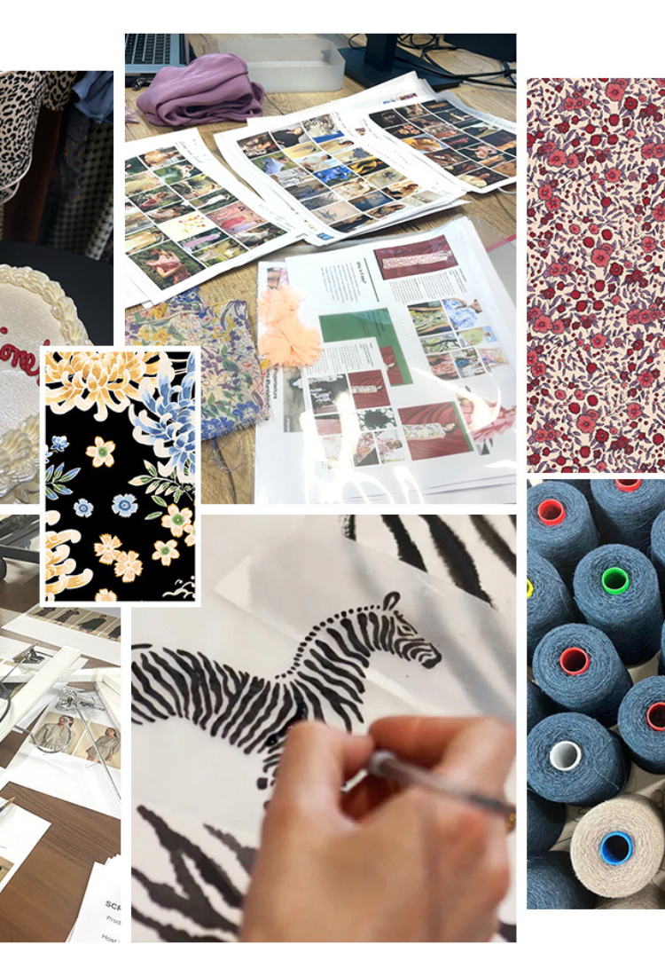 collage showing our designs, drawings and prints over the years