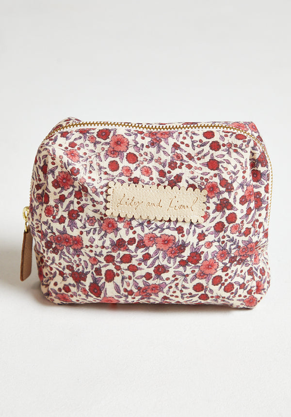 Cosmetic Bag Aster Floral Pink
