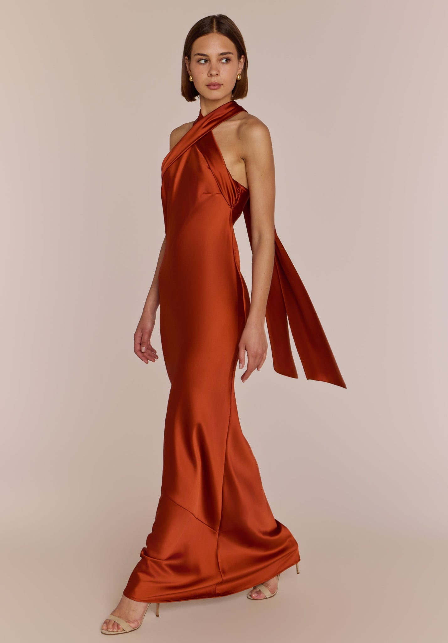 Rewritten Women's Roma Maxi Halterneck Dress