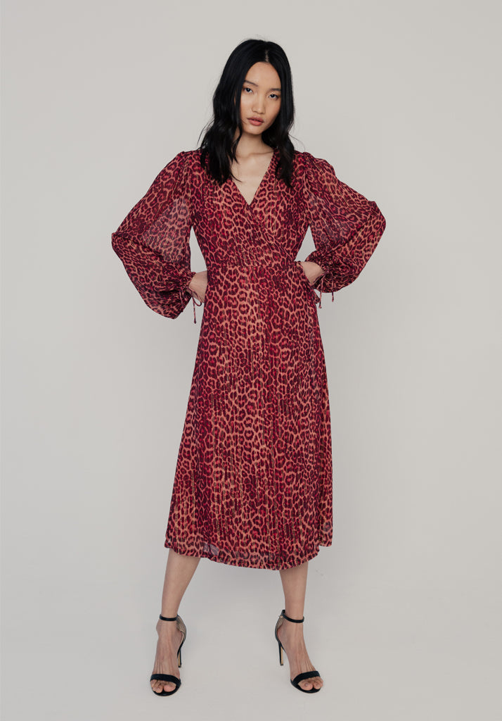 Fifi Leopard Midi Dress in Burgundy | Dresses | LilyandLionel Lily and Lionel Fifi Leopard Midi Dress in Burgundy | Dresses | LilyandLionel Lily and Lionel