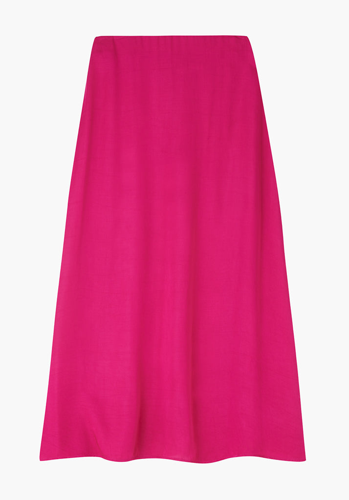Pale Poppies Full Calf Length Skirt with Closed Sides