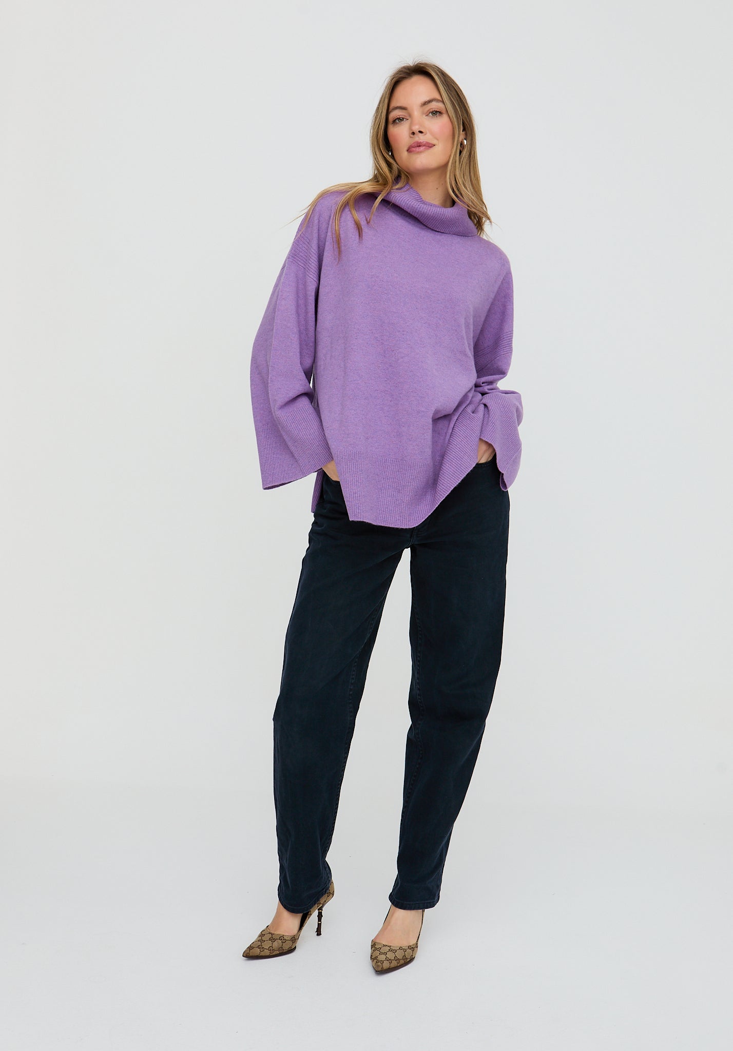 Stella Jumper In Purple Knitwear LilyandLionel – Lily and