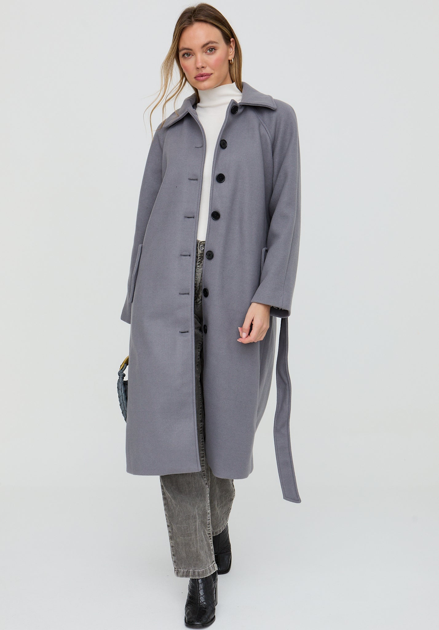 Pia Tailored Coat In Grey