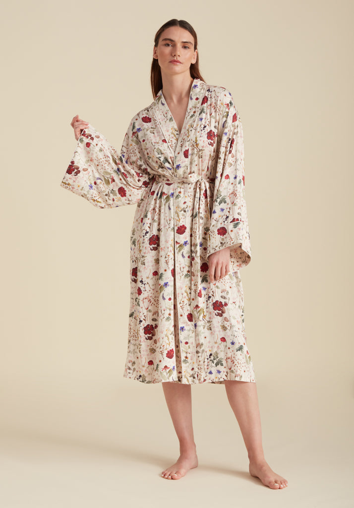 Corinna Robe Pressed Floral