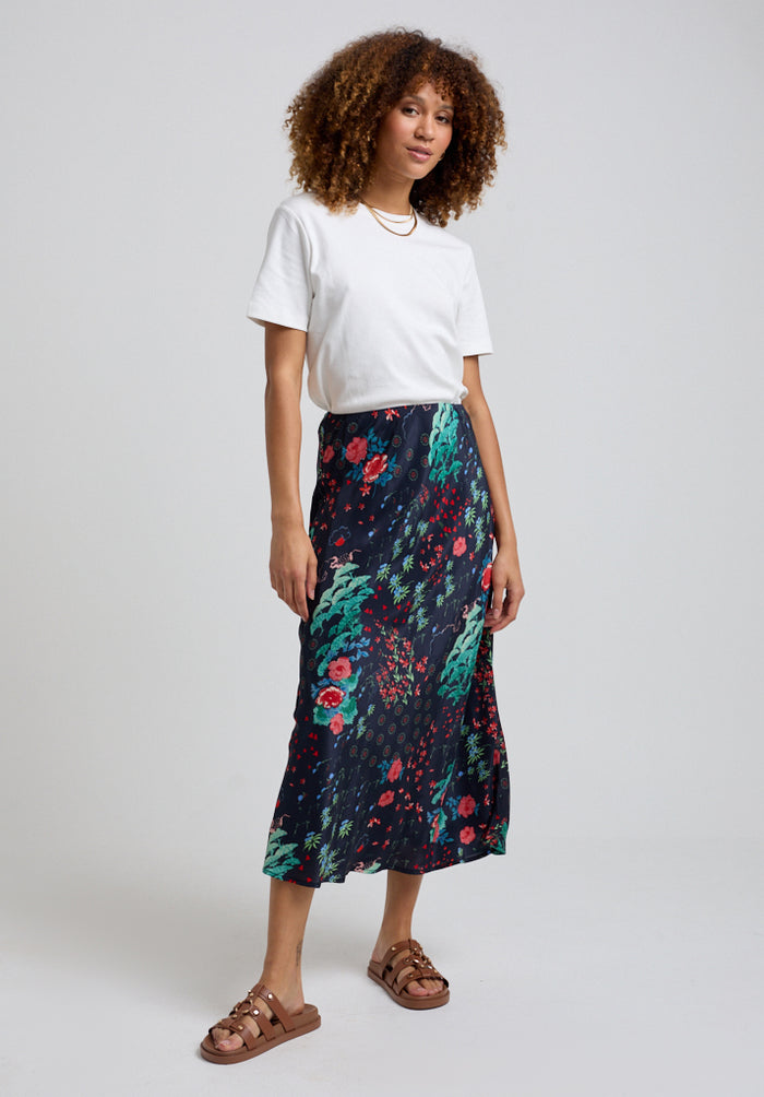 Ivy Wonderland Midi Skirt in Black | Skirts | LilyandLionel