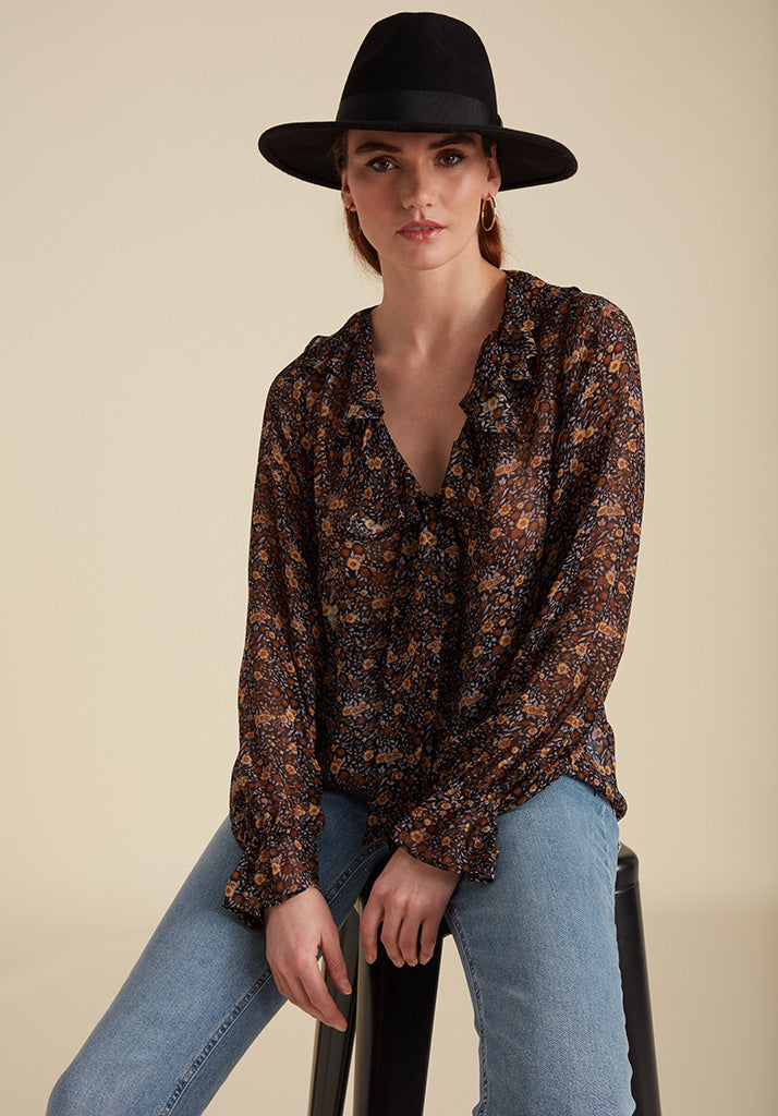 Joni Blouse Black Aster