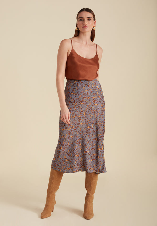 Poppy Skirt Aster Floral