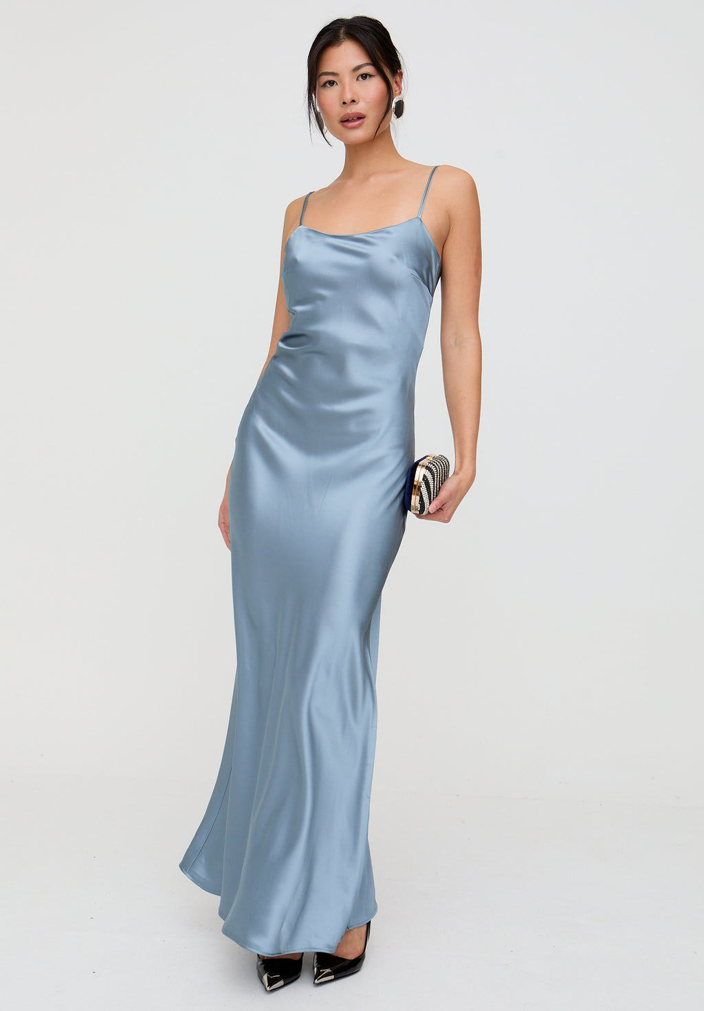 Roxy Spaghetti Strap Maxi Dress In Blue