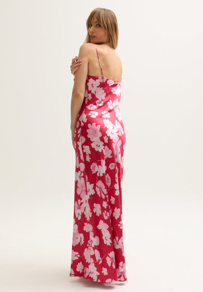 Roxy Spaghetti Strap Savannah Print Maxi Dress In Red