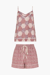 Camilla Cami & Short Pyjama Set Aster Patchwork Pink
