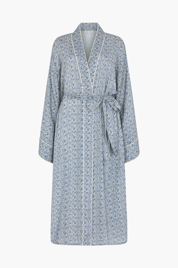 Corina Robe With Pouch Ditsy Floral Blue