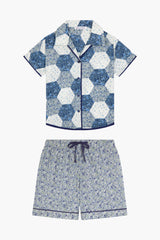 Keira Pyjama Set Aster Patchwork Blue