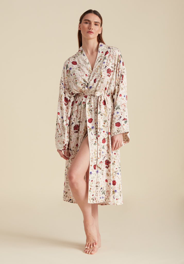 Corinna Robe Pressed Floral