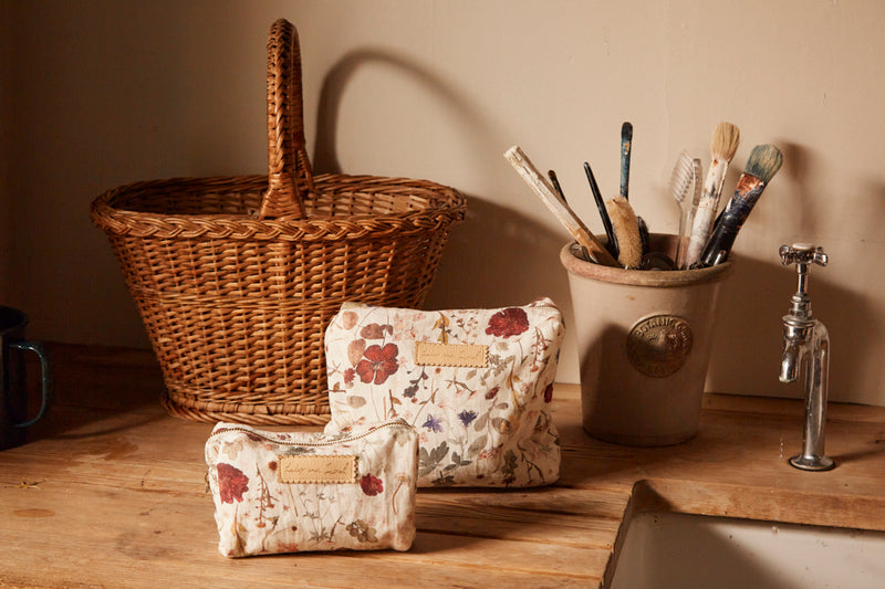 Wash Bag Pressed Floral