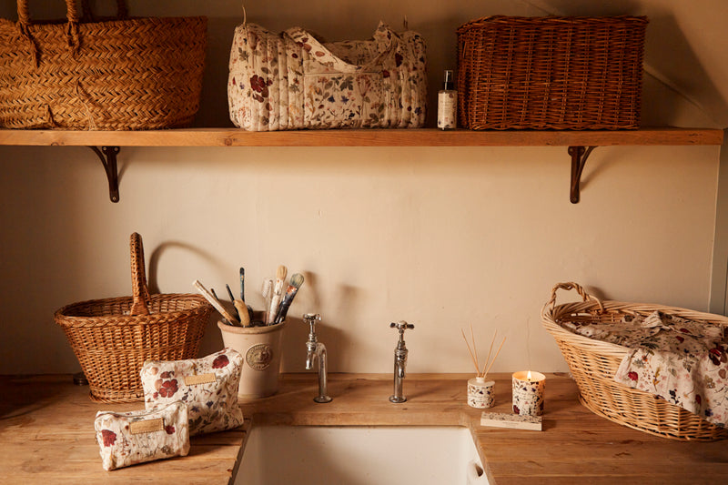 Wash Bag Pressed Floral