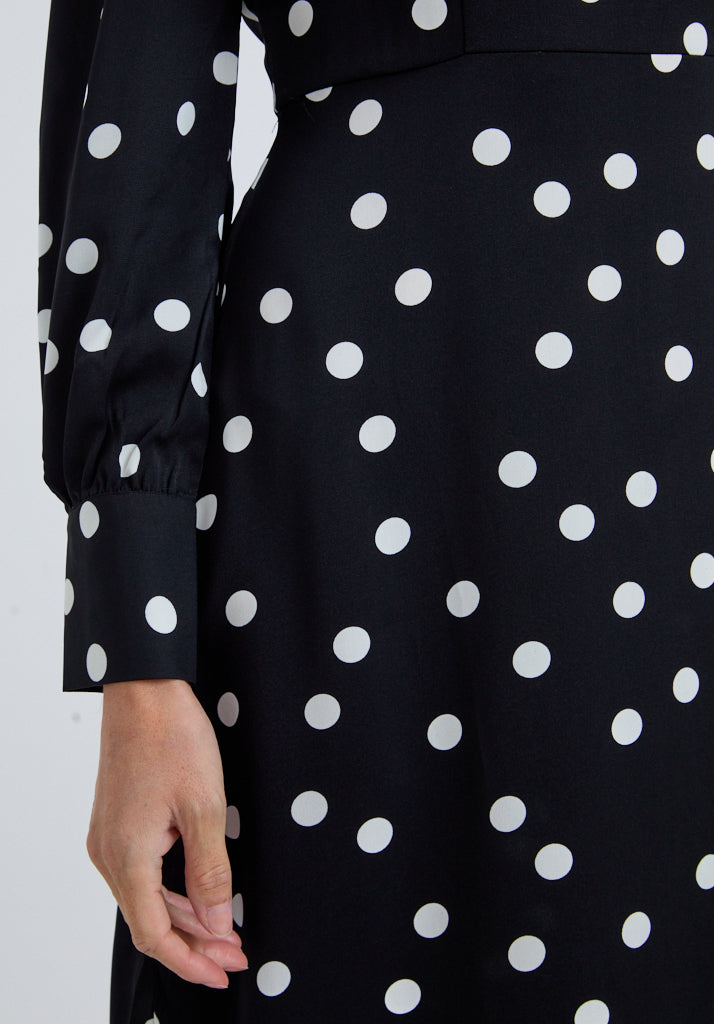 Sophie Polka Dot Midi Dress In Black | Dresses | Lily and Lionel Sophie Polka Dot Midi Dress In Black | Dresses | Lily and Lionel