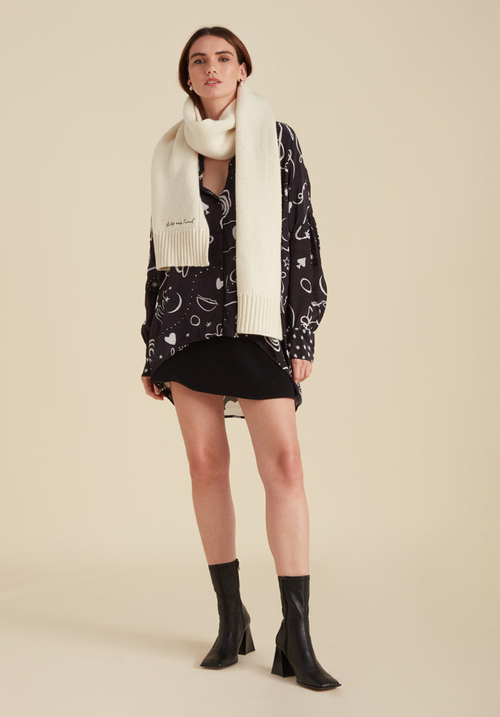 Selma Winter White Scarf