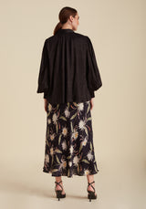 Molly Top Animal Jacquard Black