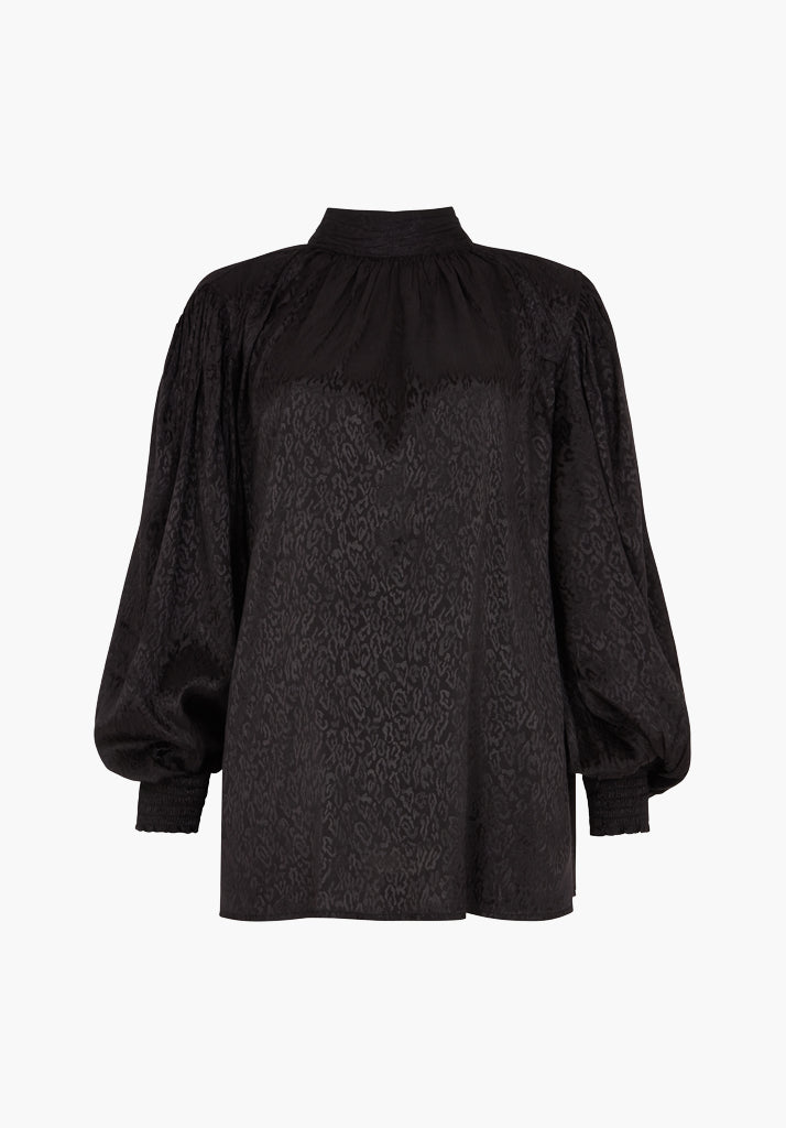 Molly Top Animal Jacquard Black