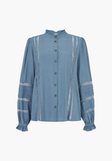 Abby Blouse Slate Blue