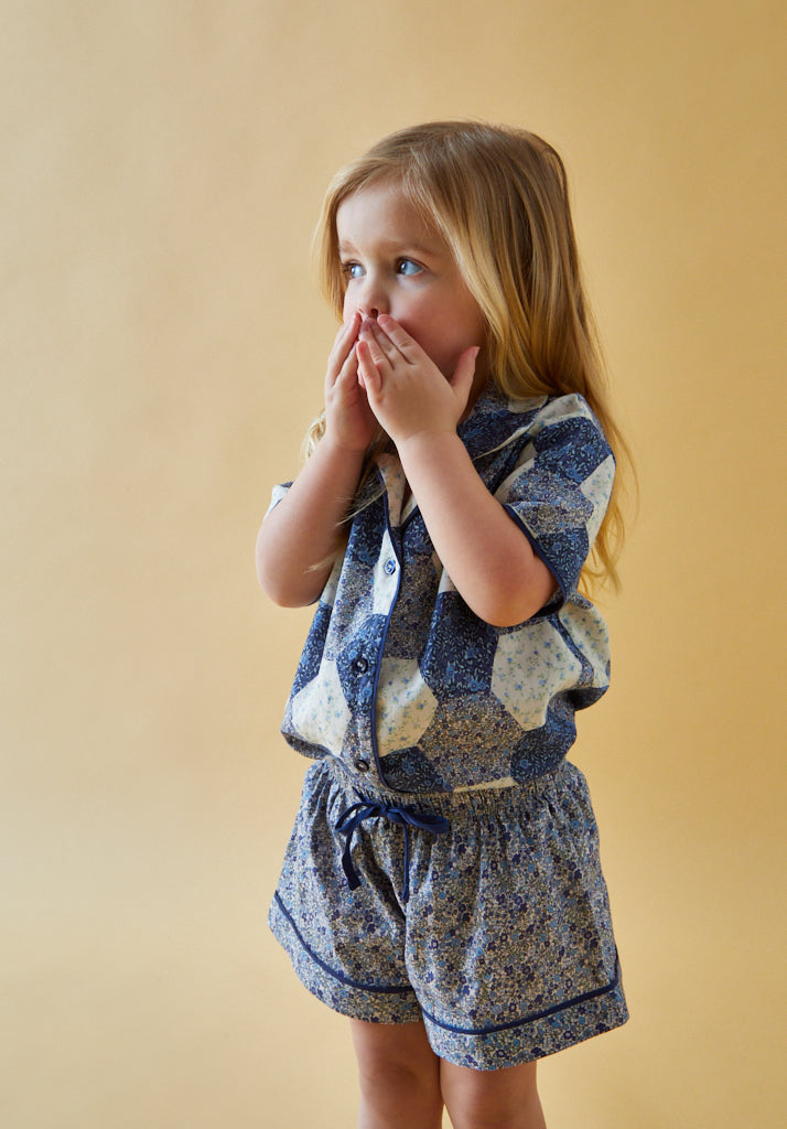 Keira Pyjama Set Aster Patchwork Blue