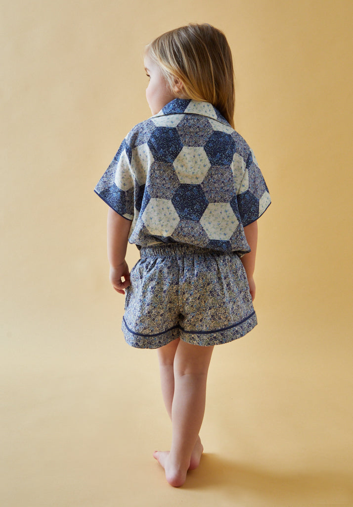 Keira Pyjama Set Aster Patchwork Blue