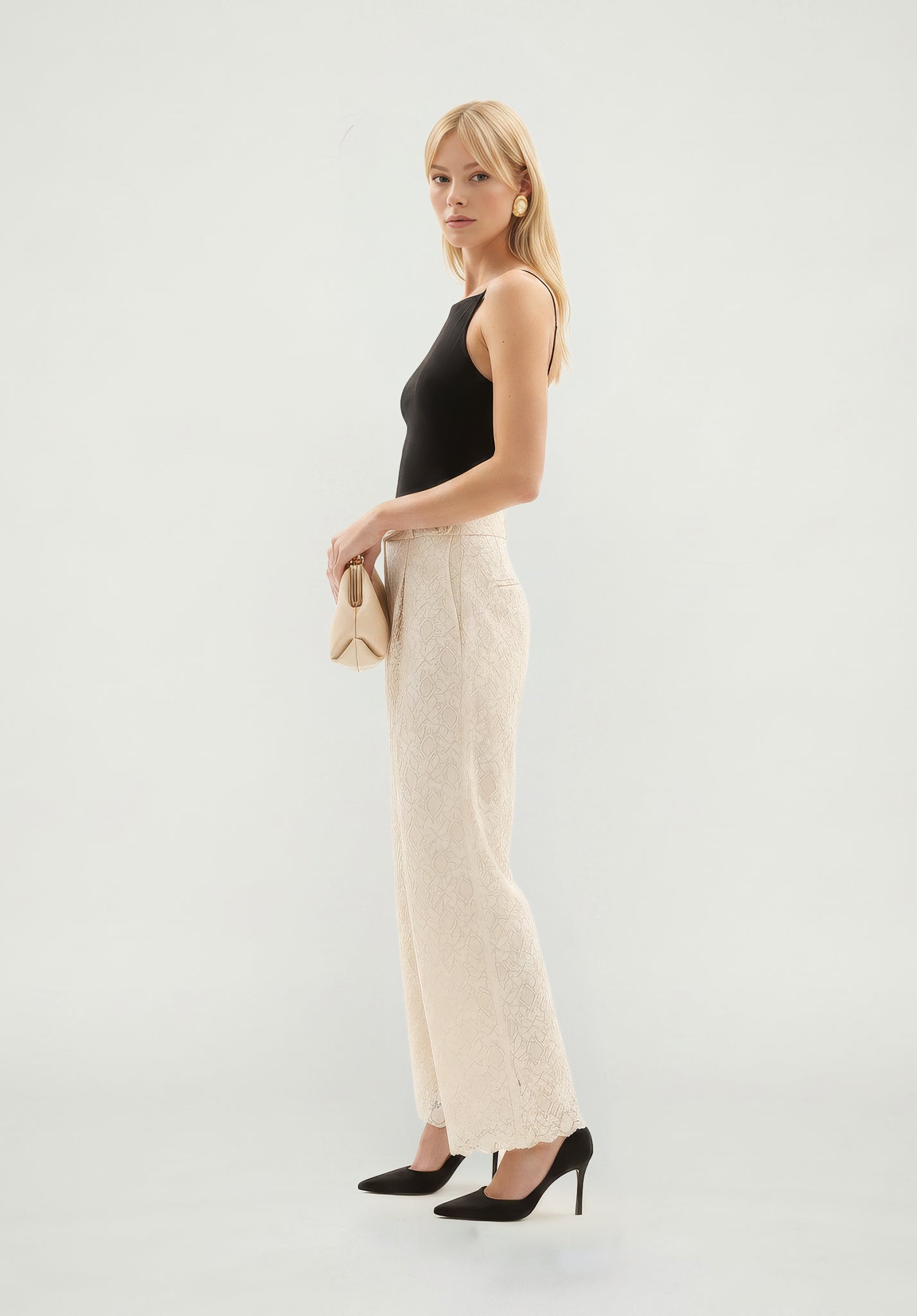 PREORDER Calipo Lace Trouser in White