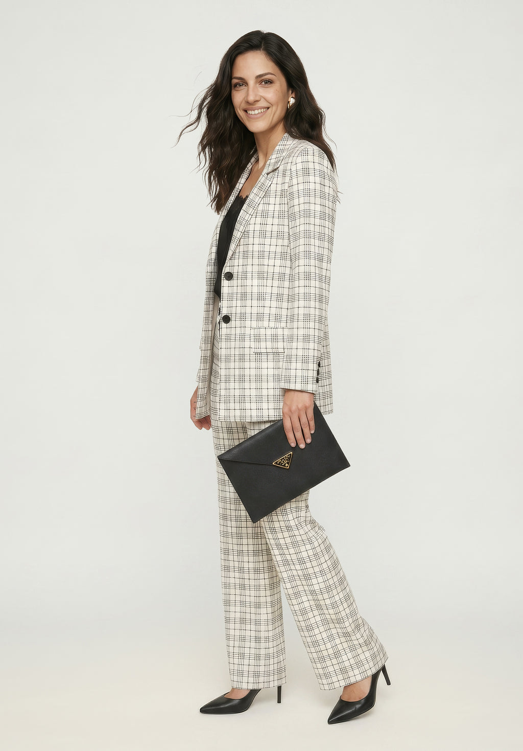 PREORDER Chess Blazer Jacket in White and Black