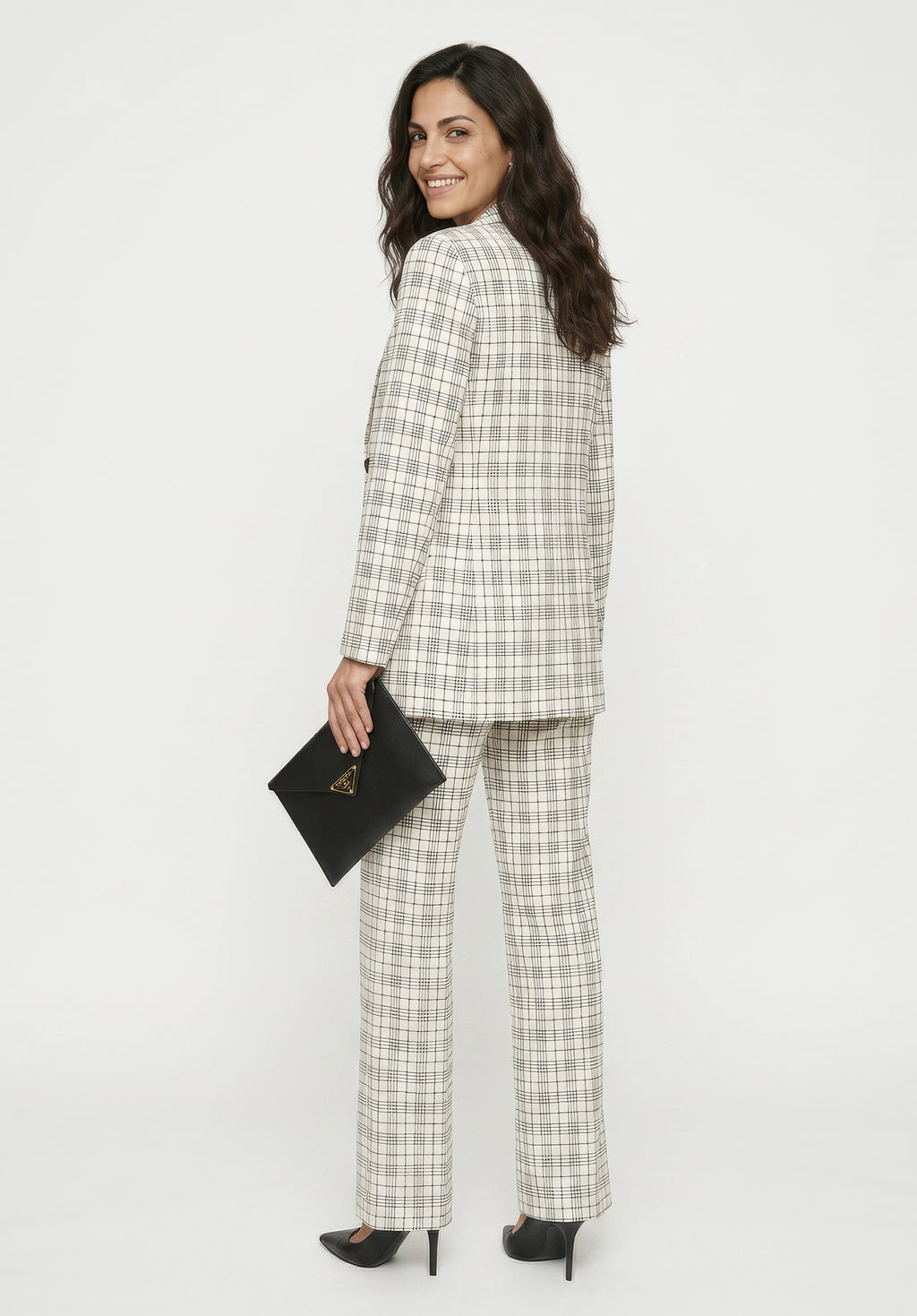 PREORDER Chess Blazer Jacket in White and Black