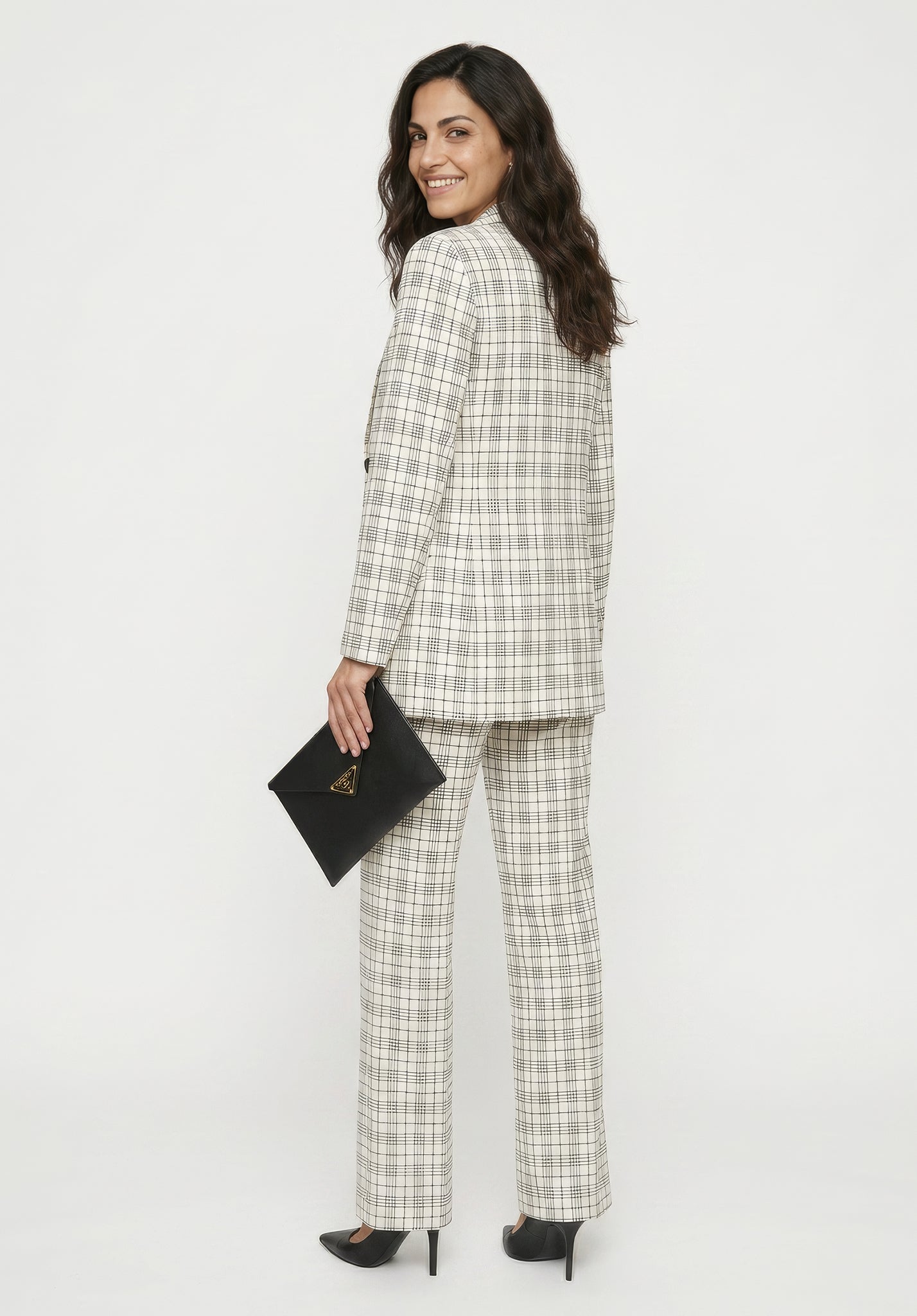 PREORDER Chess Blazer Jacket in White and Black