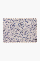Linen Double Sided Placemat Scallop Edge Pink/Blue Aster
