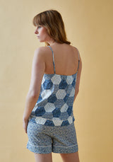 Camilla Cami & Short Pyjama Set Aster Patchwork Blue