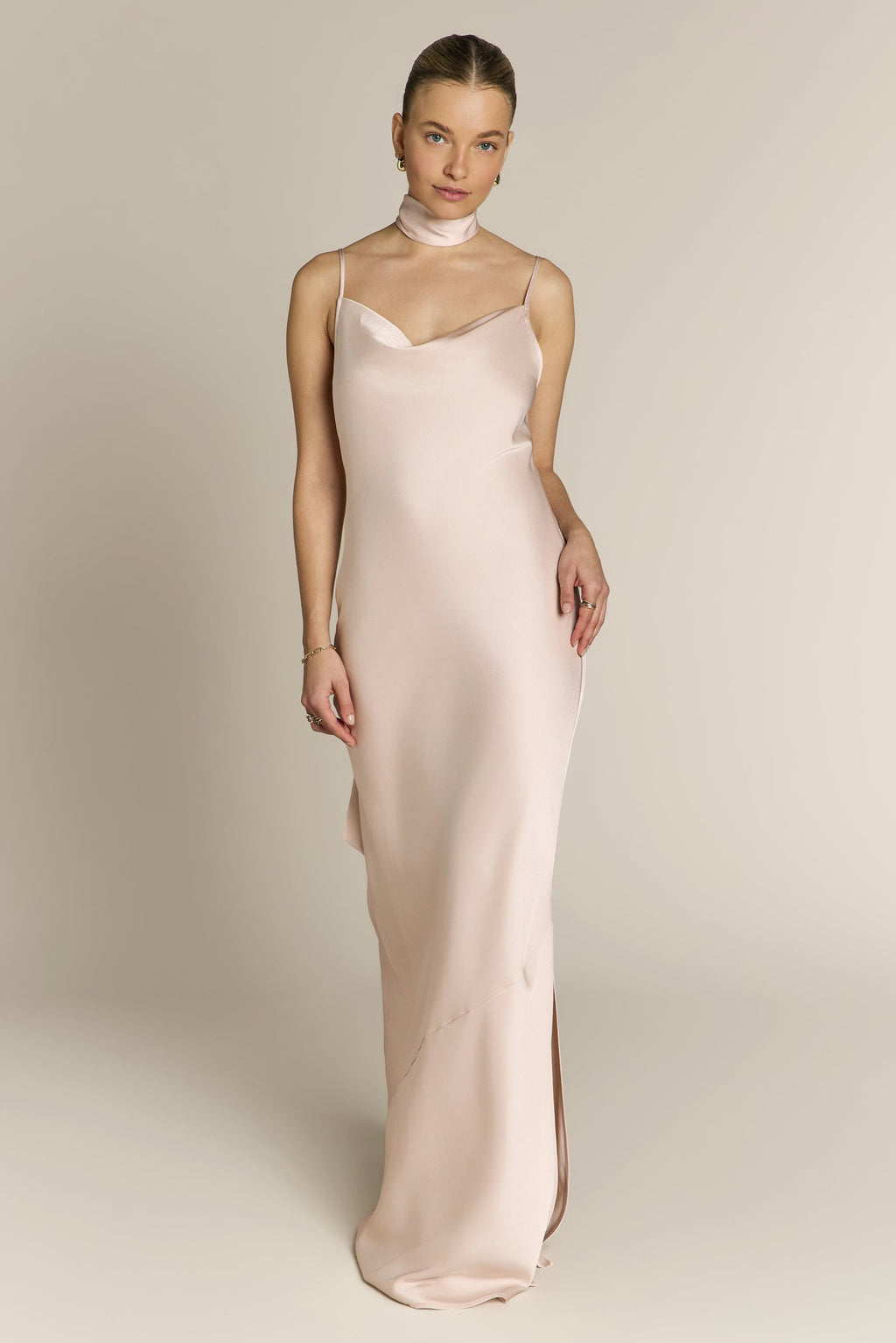 Pollenca Dress in Champagne Satin