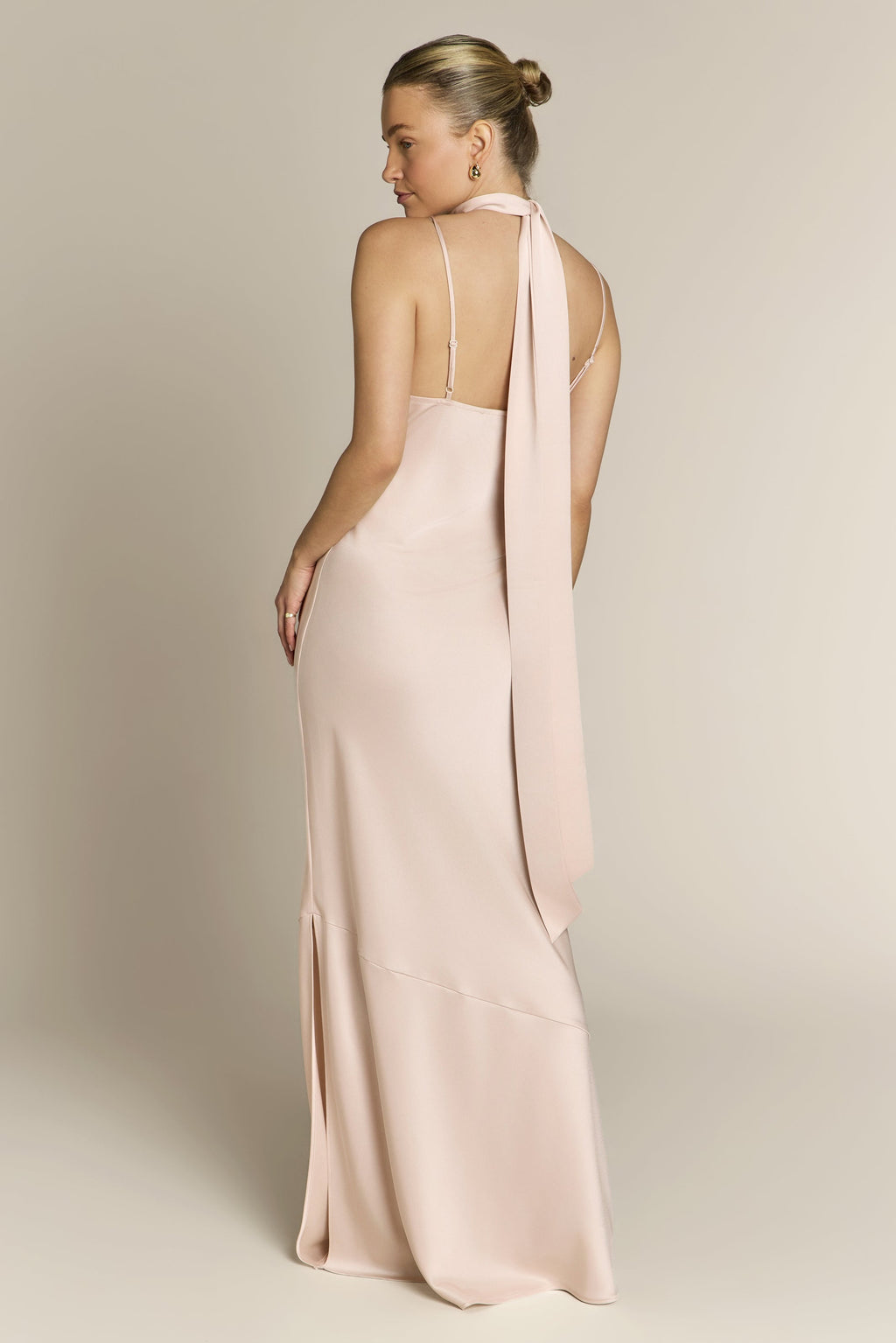 Pollenca Dress in Champagne Satin
