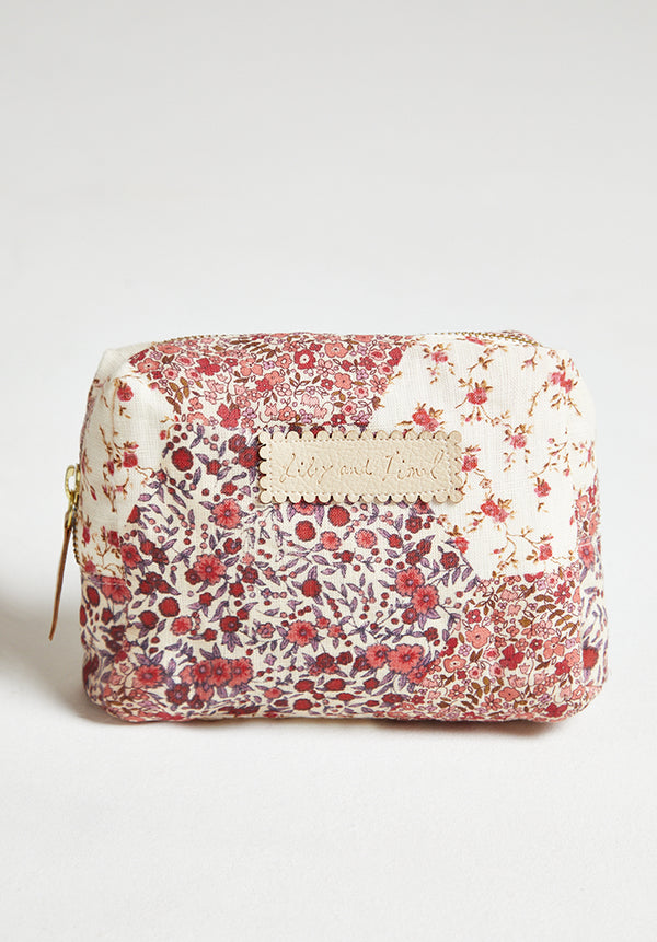 Cosmetic Bag Aster Patchwork Pink