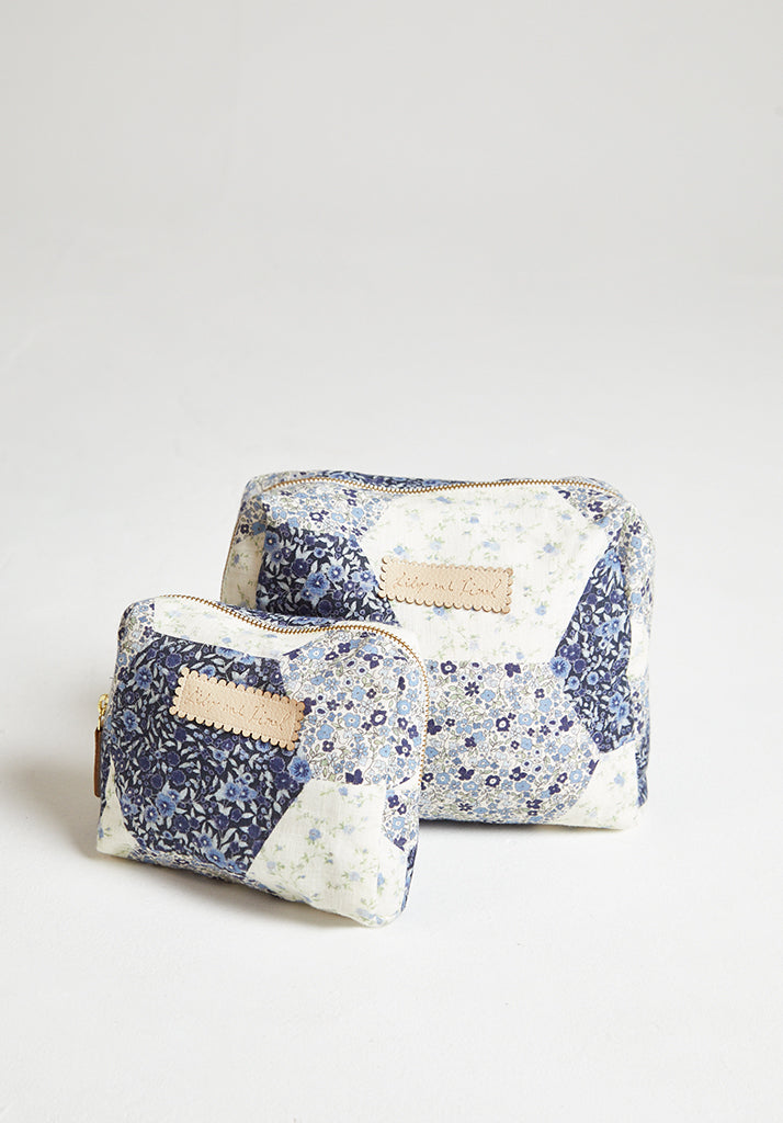 Wash Bag Aster Patchwork Blue