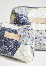 Cosmetic Bag Aster Patchwork Blue