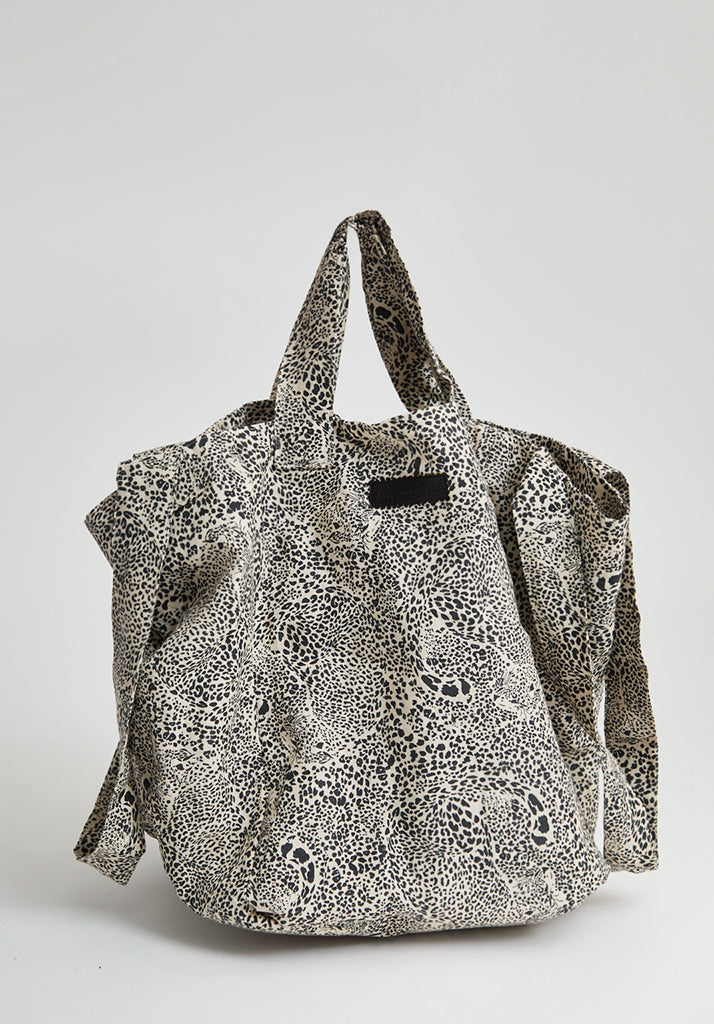 Tara Hidden Leopard Tote Bag in Cream