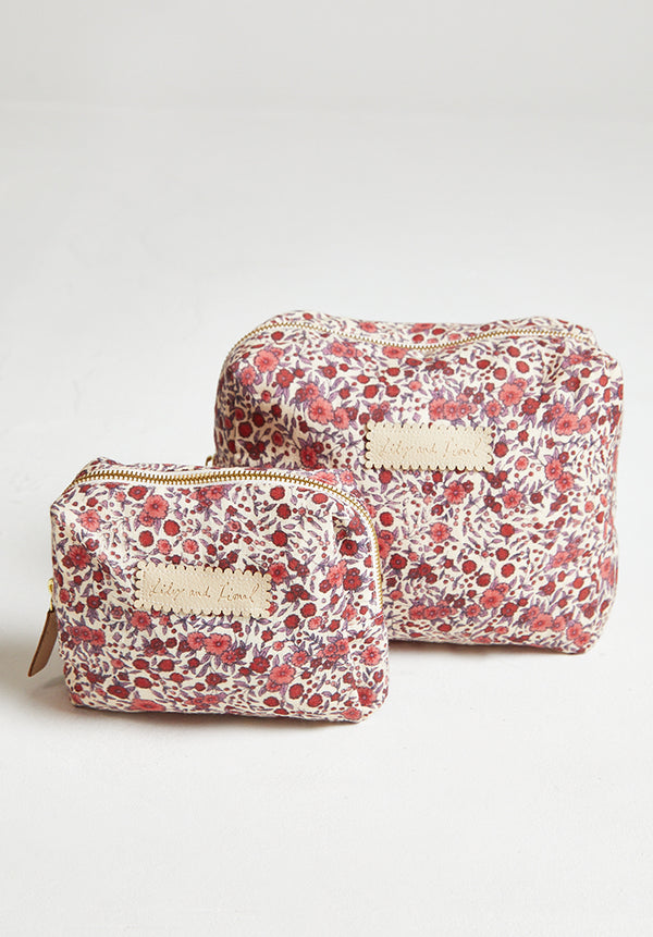 Wash Bag Aster Floral Pink