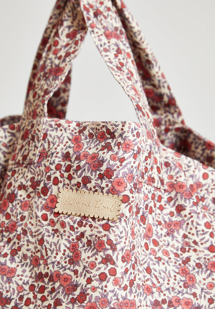 Aster Floral Tote Bag Pink