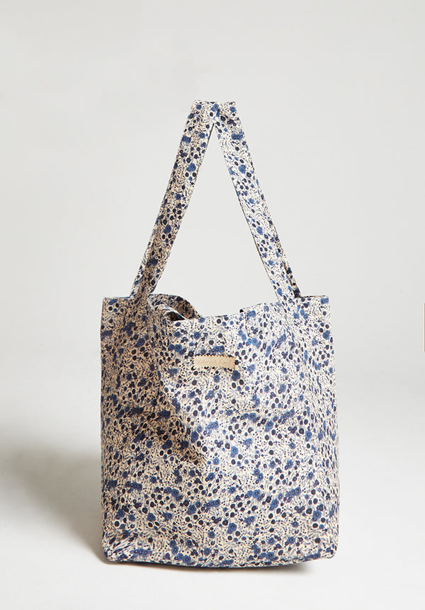 Tote Bag Aster Floral Blue