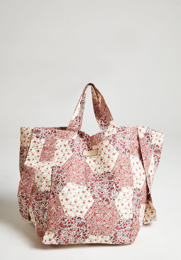 Tara Aster Patchwork Tote Bag in Pink | Accessories