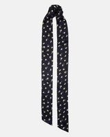 Moonflower Navy Silk Necktie