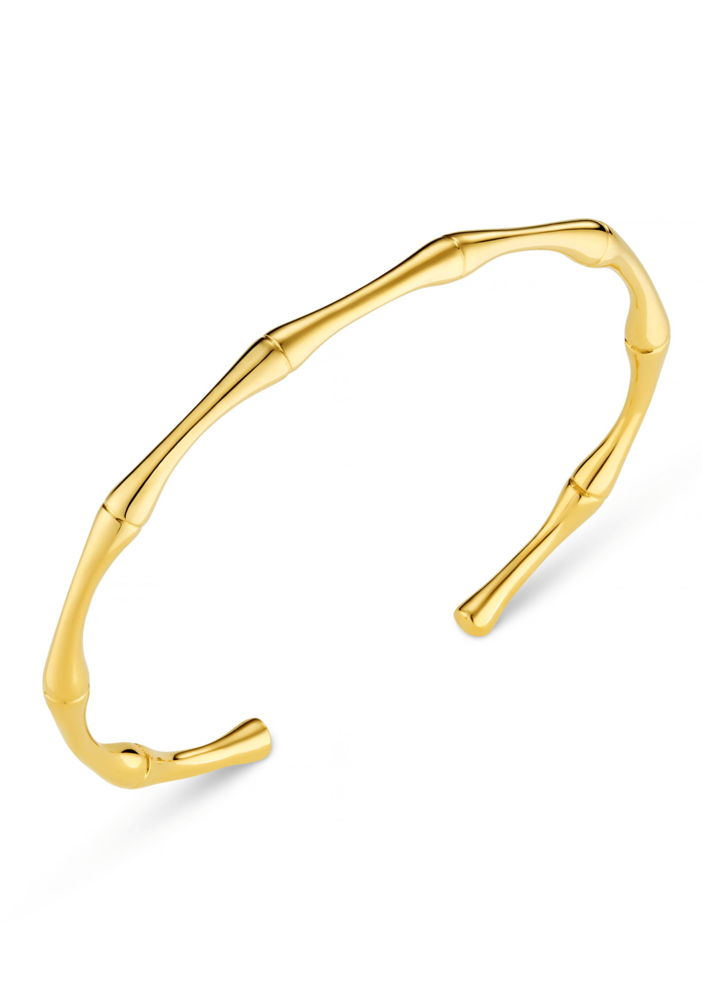 LUXE Polished Bamboo Open Bangle