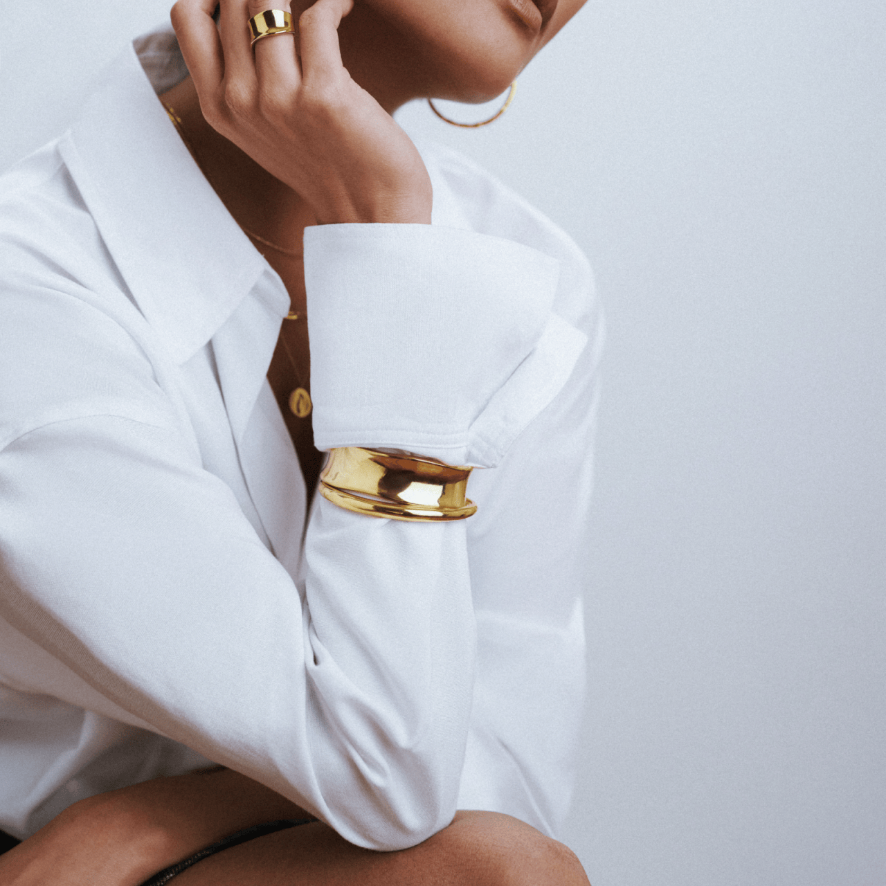 LUXE Polished Molten Bangle