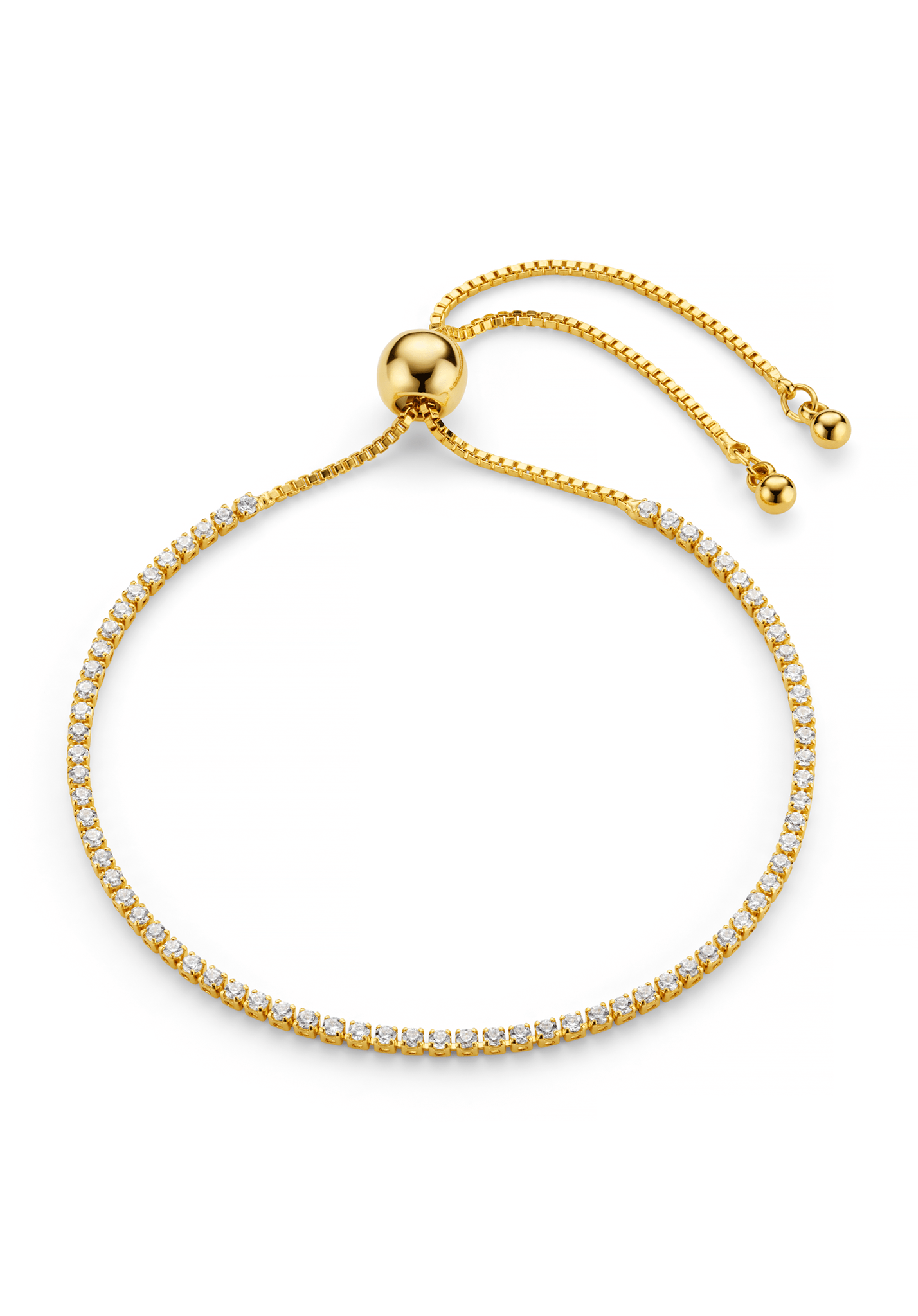 Fine Crystal Tennis Slider Bracelet