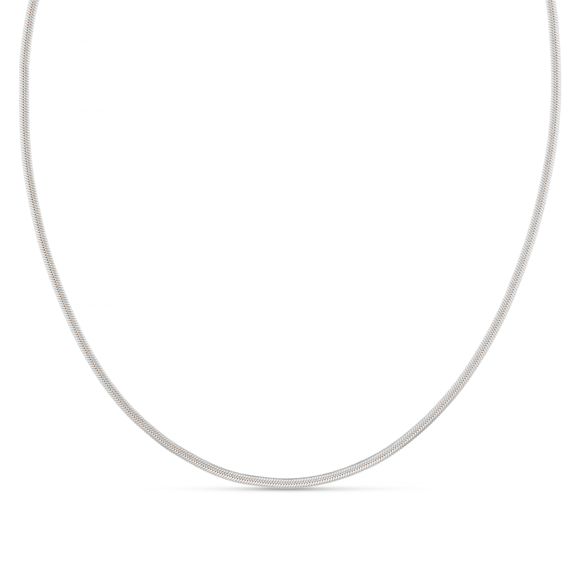 LUXE Flat Snake Chain Necklace-Silver