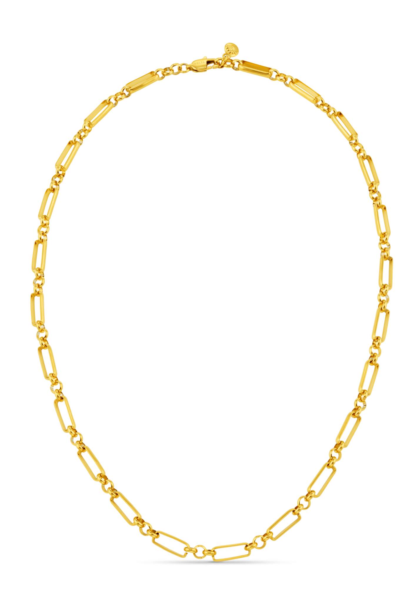 LUXE Rectangular Open Link Chain Necklace
