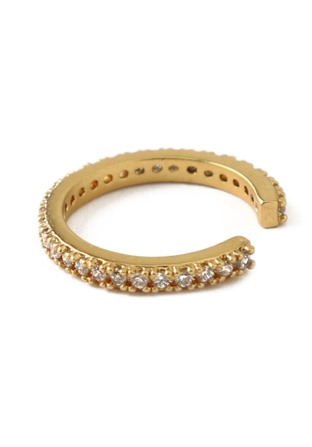 Fine Pavé Ear Cuff - Gold