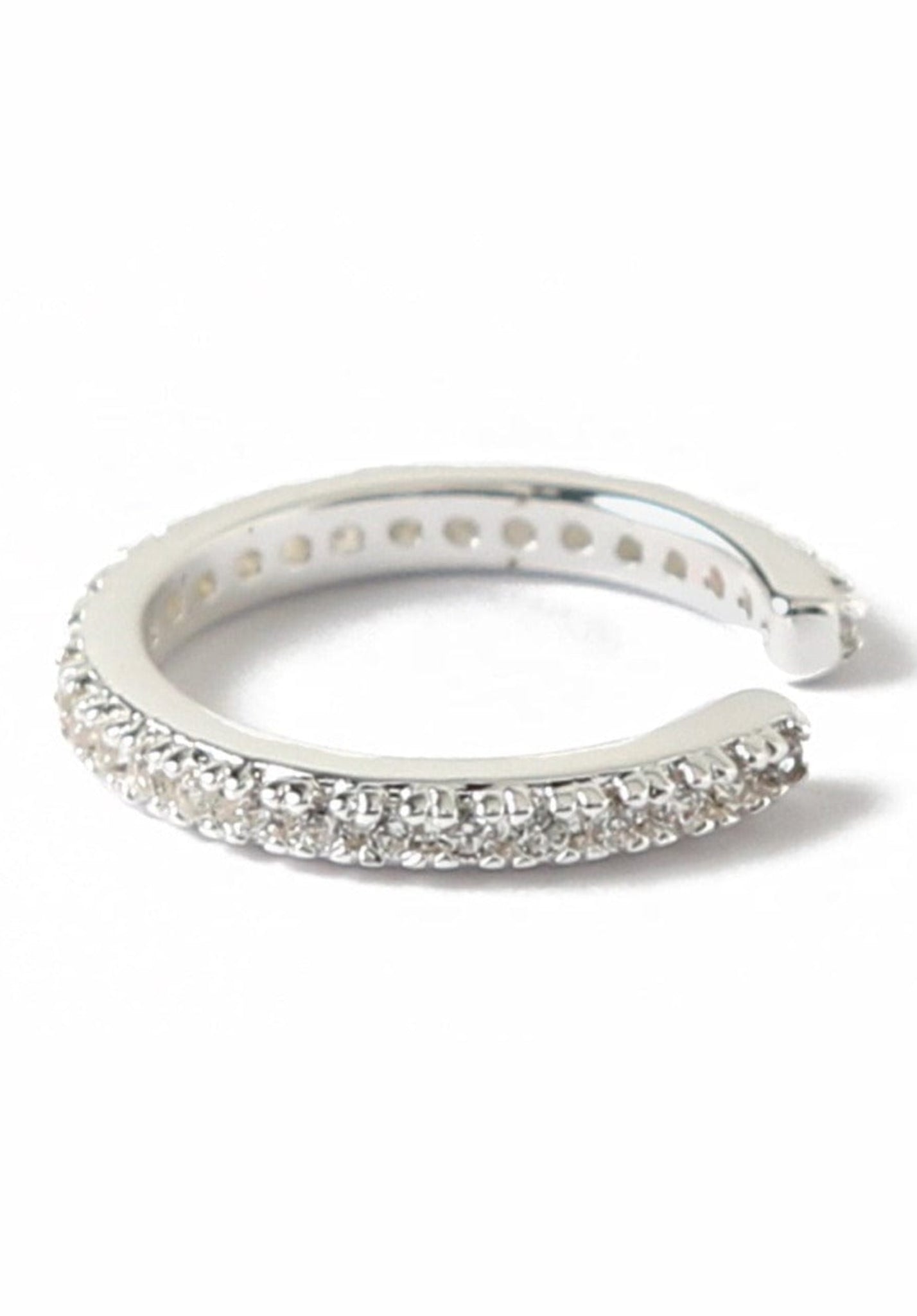 Fine Pavé Ear Cuff - Silver